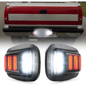LED License Plate Compatible with Chevy Blazer 1992-1994 C/K Series 1988-2001 S10 Suburban 1992-1999 Tahoe GMC S15 Tag Lights Assembly Jimmy 1985-1990 Yukon 1992-2000
