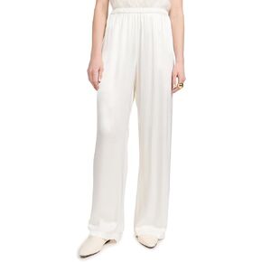 Enza Costa Women's Satin Wide Leg Pants