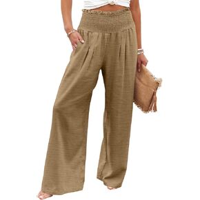 GEMLON Womens Pants High Waisted Palazzo Pants Wide Leg Long Pant Casual Lounge Trousers with Pocket