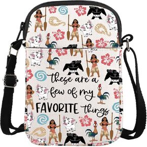 ENSIANTH Princess Inspired Crossbody Purses Bag Polynesian Princess Gift Princess Lover Gift Maui Hei Hei Princess Fan Bag