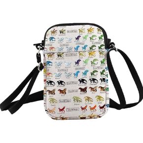 PXTIDY Wings Fire Novel Dragon Crossbody Bag Dragon Character Lover Gift Wings Fire Party Dragon Themed Bag Darkstalker Gift