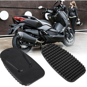 2Pcs Black Motorcycle Side Kickstand Non-Slip Plate Base Parking Stand Support Plastic Pad for Anti Sinking,Motorcycle and Powersports Kickstands and Jiffy Stands,Body and Frame Parts