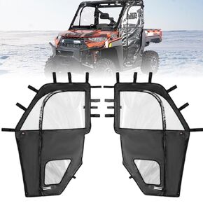 KEMIMOTO Upgraded Zipper Soft Doors, UTV Cab Enclosure Water-Resistant Compatible with Polaris Ranger XP 1000 2017 2018 2019 2020 2021 2022 2023 2024 2025