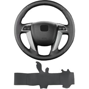 Hand-Stitch Steering Wheel Cover on Wrap with Microfiber Leather Fit for Honda 2008 Accord LX-P EX EX-L V6 Sedan/2009 2012 Pilot/2011 Accord/2011 2012 Odyssey/2014 Odyssey Touring Elite