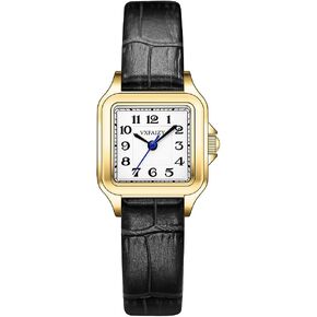 Dainty Square Watch for Women with Easy Read Arabic Numeral Ladies Dress Watches