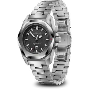 Victorinox I.N.O.X. Small Black Dial Stainless Steel Bracelet Watch 32mm - 242036