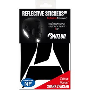 VFLUO - Kit of Reflective Stickers - LS2 Valiant™ Motorcycle Helmet - Approved Stripes FR - 3M™ Technology - High Visibility & Strength - Discreet & Design - Maximum Grip