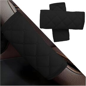 2PCS Car Grab Handle Cover, Soft Velvet Vehicle Door Pull Handle Protector, Anti-Scratch Automotive Interior Grip Gloves Decoration Accessories, Universal for SUV, Sedan, Truck (Black)