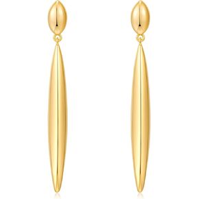 Gold Silver Minimalist Dainty Long Bar Drop Dangle Earrings for Women in Kuwait
