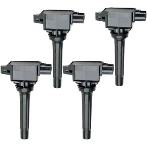 IGNITION COIL PACKSSET OF 4 COMPATIBLE WITH Mazda 3 6 CX-3 CX-5 CX-9 MX-5 MIATA CX3 CX5 CX9 2.0L 2.5L L4 REPLACEMENT FOR PE20-18-100A PE2018100A UF-656 UF656