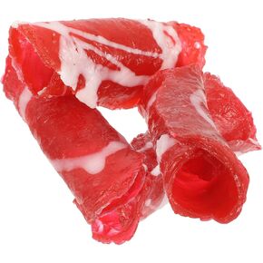 LOGOFUN 4Pcs Artificial Meat Roll Fake Beef Meat Roll Model Simulation Food Display Props