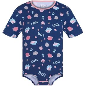 Mens Onesie Short Sleeve Bodysuit Print Rompers One Piece Pajamas - Ocean