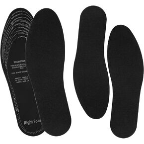 KALIONE 2 Pairs Shoe Inserts for Women Men Soft Shoe Pads Inserts Memory Sponge Shoe Insoles Breathable Shoe Insert Replacement for Women Men Kids Sneakers Flat Shoes, One Size(Black)