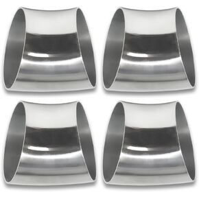 OD 3 Inch 45 Degree exhaust elbow Pipe (Mandrel Bend Elbow) SS304 Stainless Steel Bend Suitable for Car Modified Exhaust Elbow Pipe, Stair Handrail, etc (4 pcs)(76 * 100 * 1.5)