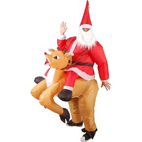 Inflatable Christmas Costume Adult Funny Blow Up Halloween Inflatable Suit, Reindeer Costume