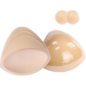 Women’s Adhesive Bra Pads Insert, Invisible Push Up Sticky Bra Cups Inserts Removable Breast Lift Cup Enhancer