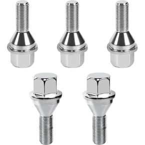 5PCS 611-005 M12x1.25 Wheel Studs, OE 53182366 6511051AA 6509933AA, Wheel Lug Bolts Replacement, 19mm Hex 28mm Shank, Compatible with Selected Cherokee Renegade Compass