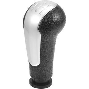 5 Speed Manual Gear Shifter Knob for Chevrolet Spark Durable | Front Automotive Gearbox Stick Shifter Lever Knob Black and Silver Tone Plastic 1 Pcs