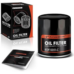 A-Premium 10K Miles Protection Spin On Oil Filter Compatible with Chevy Silverado 1500, Tahoe, Colorado, Suburban & GMC Sierra 1500, Acadia, Yukon & Buick Envision & Cadillac Escalade