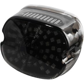 Smoked Motorcycle Tail Light - LED Turn Signal Integrated Brake Taillight Low Profile Lamp Compatible for Harley Dyna Sportster 883 1200 Road King Electra Heritage