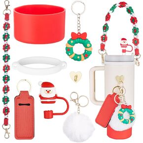 7Pcs Accessories Set for Stanley Cup 30oz 40oz,Including Silicone Straw Cover and Bottle Boot Handle Strap Charms for Stanley Tumbler Decorations for Stanley