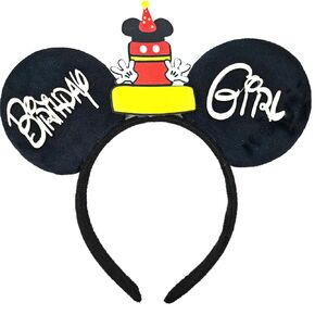 ZHENNAN Mouse Ears Headbands for Women, Glitter Magic Castle Bows Ears Headbands, Costume Cartoon Themed Events Birthday Party Decorations Hair Accessoires