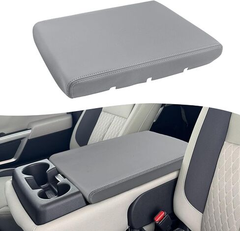 KBH Center Console Cover Replacement for Nissan Titan 2004-2024, Jump Seat, Vinyl Leather, Armrest Skin Upholstery, Anti-Scratch, Black in Saudi Arabia