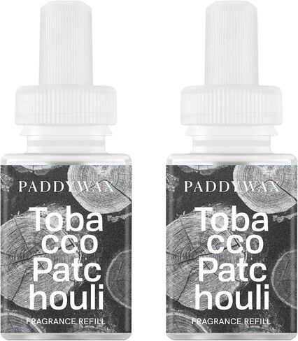 Pura & Paddywax Home Scent Refill - Smart Home Air Diffuser Fragrance - Up to 120-Hours of Luxury Fragrance per Refill - Household Essential - Clean Diffuser Fragrance - 2 Pack, Tobacco & Patchouli in Saudi Arabia