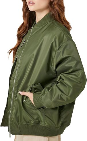 Forever 21 Women's Zip-up Bomber Jacket in Saudi Arabia