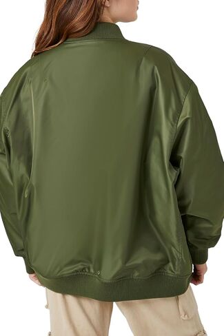 Forever 21 Women's Zip-up Bomber Jacket in Saudi Arabia