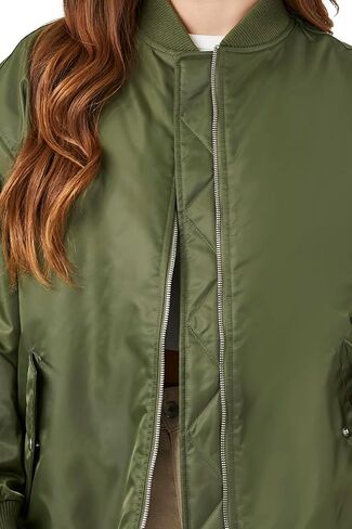 Forever 21 Women's Zip-up Bomber Jacket in Saudi Arabia