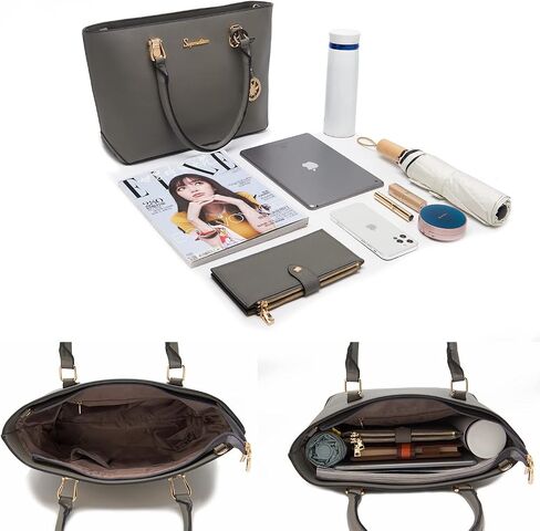 Soperwillton Women Handbags Wallet Tote Bag Shoulder Bag Top Handle Satchel 3pcs Purse Set in Saudi Arabia