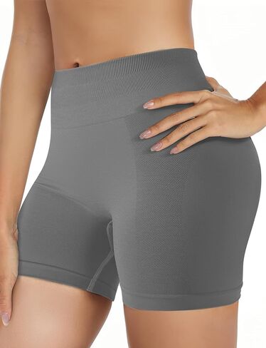 Gym Shorts Women, Seamless Yoga Workout Shorts, High-Waisted Scrunch Butt Booty Lifting Athletic Running Shorts in Kuwait