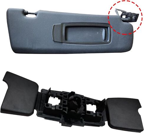 Front Sun Visor Clip Side Sun Visor Holder Retainers Clip Bracket Fits for Bmw X5 F15 X6 F16 X3 F25 X4 F26 2014 2015 2016 2017 2018 2019 (Black, Left Side, One Size) in Kuwait