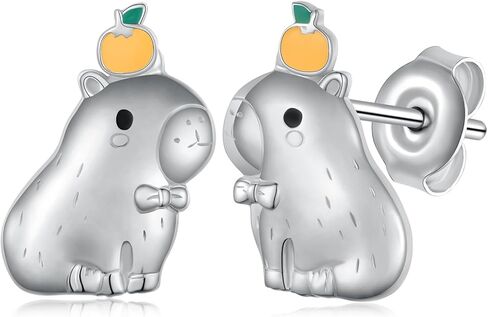 Capybara Gifts Capybara Earrings 925 Sterling Silver Lovely Capybara Jewelry Gifts for Women and Capybara Lovers in Saudi Arabia