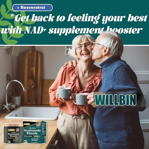 NAD+ Supplement - Liposomal Nicotinamide Riboside, Resveratrol, Quercetin High Purity NAD Supplement for Anti-Aging, Energy, Focus - 80 Capsules (40 Serving) in Saudi Arabia