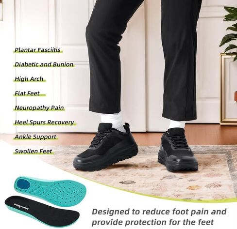 أحذية مشي واسعة للرجال من OrthoComfoot لتقويم العظام لمرضى السكري: أحذية رياضية مريحة كاجوال لدعم قوس القدم والتهاب اللفافة الأخمصية، أحذية رياضية لتقويم العظام وقوس القدم المرتفعة لألم كعب القدم in Saudi Arabia