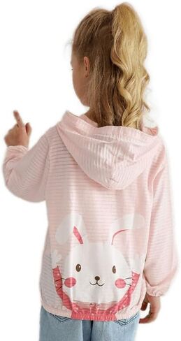 Girls Zip Up Sun Protection Jacket Active Hoodie Cooling Shirt Pockets Fishing Running Outdoor in Saudi Arabia