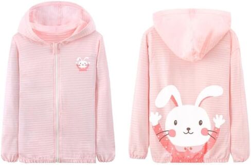 Girls Zip Up Sun Protection Jacket Active Hoodie Cooling Shirt Pockets Fishing Running Outdoor in Saudi Arabia
