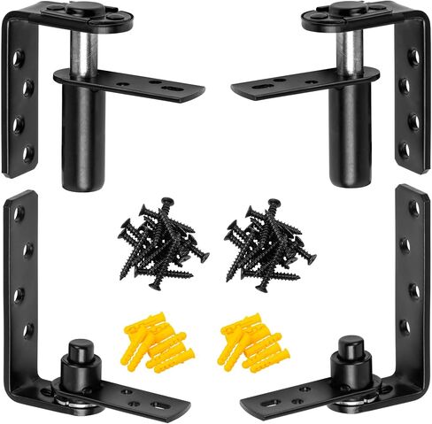 Saloon Door Hinges,Cafe Door Hinges,Self-Return Double Swinging Door Hinge,Saloon Doors Swinging,Bar Door Hinges,Swinging Door Hardware,304 Stainless Steel,50Lbs Load_Bearing(Black-1set) in Saudi Arabia