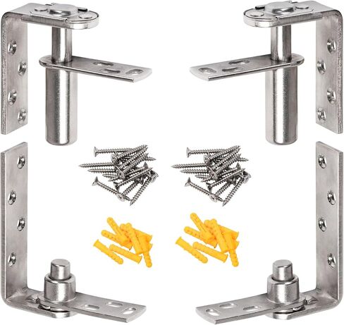 Saloon Door Hinges,Cafe Door Hinges,Self-Return Double Swinging Door Hinge,Saloon Doors Swinging,Bar Door Hinges,Swinging Door Hardware,304 Stainless Steel,50Lbs Load_Bearing(Black-1set) in Saudi Arabia