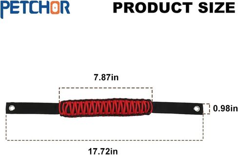 Roll Bar Grab Handles, Roll Bar Paracord Premium Grip Handles for Ford Bronco Accessories 2021-2024, 2 Pack (Red) in Saudi Arabia