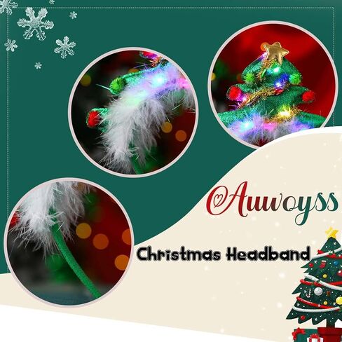 عيد الميلاد Led عقال عيد الميلاد تضيء زي عقال الرنة أغطية الرأس حفلة الشعر هوب موضة عيد الميلاد الملحقات in Saudi Arabia