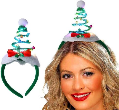عيد الميلاد Led عقال عيد الميلاد تضيء زي عقال الرنة أغطية الرأس حفلة الشعر هوب موضة عيد الميلاد الملحقات in Saudi Arabia