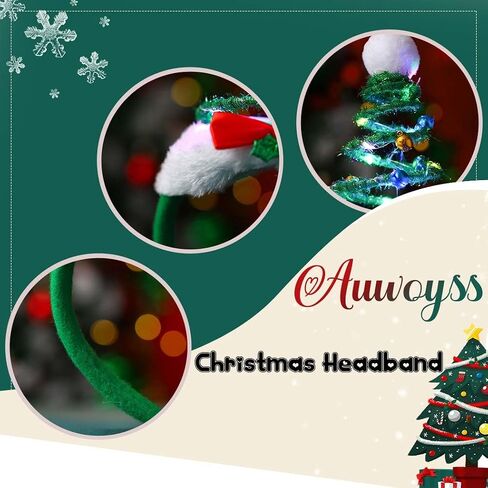 عيد الميلاد Led عقال عيد الميلاد تضيء زي عقال الرنة أغطية الرأس حفلة الشعر هوب موضة عيد الميلاد الملحقات in Saudi Arabia