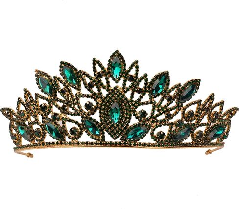 LIMELIA Women's Tiara - Crown for Henna Wedding Party | Glitter Hair Accessories for Bridal Birthday Pageant Prom Halloween Cos-play Costume Christmas Party, Princess Crowns | Traditional Crystal - Burgundy in Kuwait