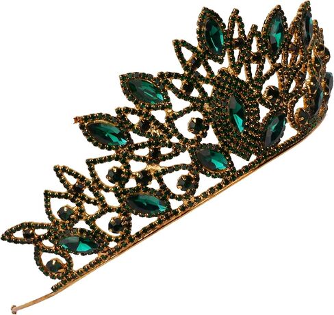 LIMELIA Women's Tiara - Crown for Henna Wedding Party | Glitter Hair Accessories for Bridal Birthday Pageant Prom Halloween Cos-play Costume Christmas Party, Princess Crowns | Traditional Crystal - Burgundy in Kuwait