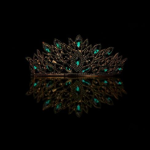 LIMELIA Women's Tiara - Crown for Henna Wedding Party | Glitter Hair Accessories for Bridal Birthday Pageant Prom Halloween Cos-play Costume Christmas Party, Princess Crowns | Traditional Crystal - Burgundy in Kuwait