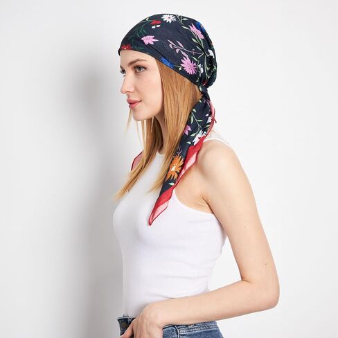 Headwear Pre Tied Head Scarves for Patterned Women Featuring | Soft Chemo Head Wear Headcover Ready Headwear in Saudi Arabia