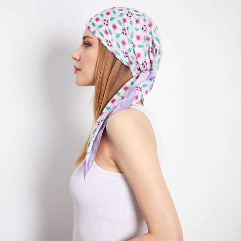 Headwear Pre Tied Head Scarves for Patterned Women Featuring | Soft Chemo Head Wear Headcover Ready Headwear in Kuwait